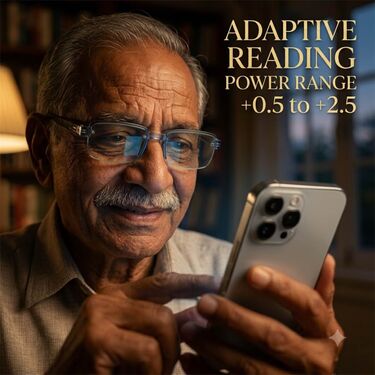 Rimless Coloured Adaptive Power Reading Glasses (OC4RG2)