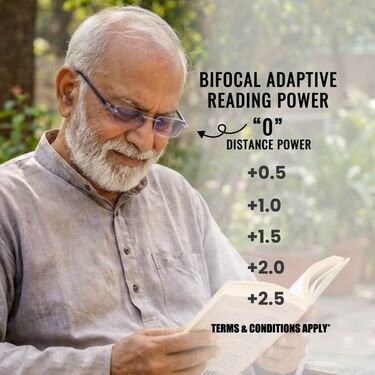 Rimless Coloured Bifocal Adaptive Power Reading Glasses (BOC2RG1)