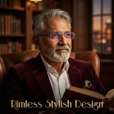 Rimless Coloured Bifocal Adaptive Power Reading Glasses (BOC2RG1)