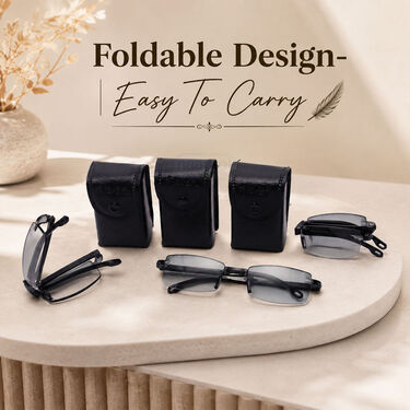 Rimless Folding Coloured Adaptive Power Reading Glasses Buy 1 Get 2 Free (3FOC5RG1)