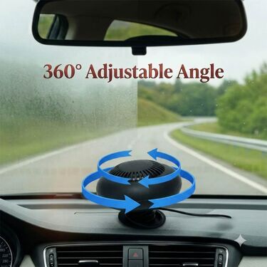Portable 2 In1 Windshield Defogger For Car Jeep Trucks (CHD1)