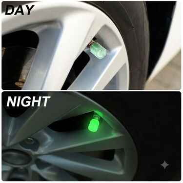 Fluorescent Night Glow Tyre Valve Caps (TVD3)