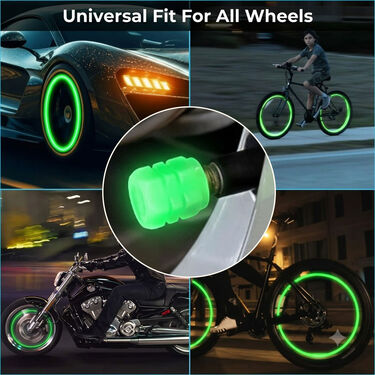Fluorescent Night Glow Tyre Valve Caps (TVD3)