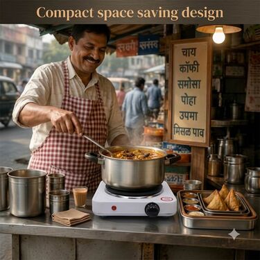 1000W Electric Flameless Cooking Stove With Heat Adjustment (ECS16)