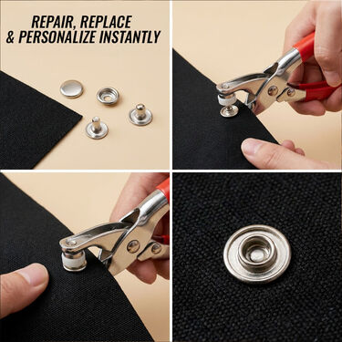 Press Button Tool + 100 Pcs Color Press Buttons (100PBT)