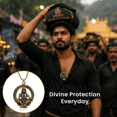 Swamiye Saranam Ayyappa Pendant With Golden Chain (SJPN17)