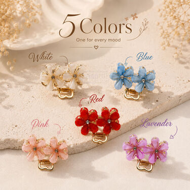 B5G5 Flower Cluchers and Fur Hair Scrunchies (WJ16)