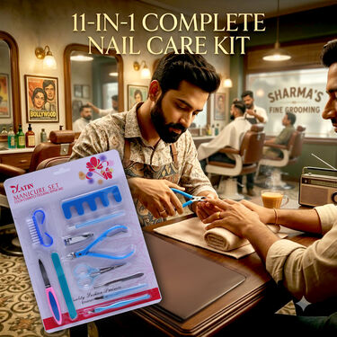 11 Piece Stainless Steel Manicure And Pedicure Nail Care Kit For Salon (MPK1)