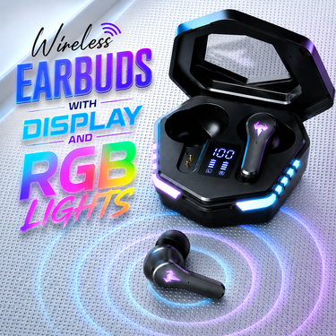 Wireless Earbuds With Display & RGB Lights (TWS113)