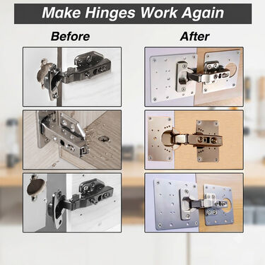 8 Pcs Cabinet Hinges Repair Plate (HT170)