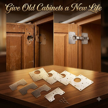 8 Pcs Cabinet Hinges Repair Plate (HT170)