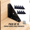 L Shape Right-Angle Furniture Corner Brackets Pack of 10 With Free 50 Screws (HT192)