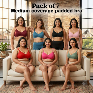 Pack of 7 Medium Coverage Padded Bra (7PB1)
