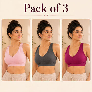 Pack of 3 Full Coverage Sports Bra (3FCB12)