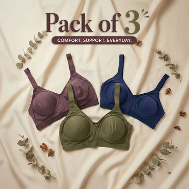 Pack of 3 High Coverage Full Support Plus Size Bra For Heavy Bust (3FCB14)