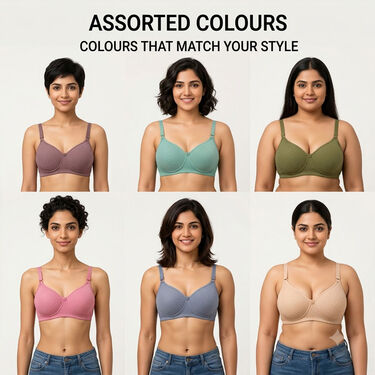 Pack of 3 Full Coverage Heavy Padded Designer Bra (3FCB15)