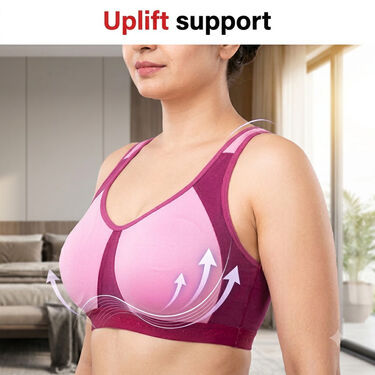 Pack of 3 Adjustable Back Hook Sports Bra (3SB1)