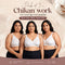 Pack of 3 Chikankari Full Coverage Non Padded Daily Wear Bra (3FCB19)