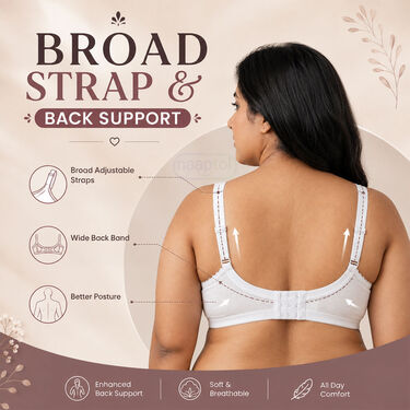 Pack of 3 Chikankari Full Coverage Non Padded Daily Wear Bra (3FCB19)