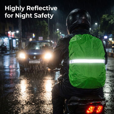 Pack of 5 Reflector Rain Protector Bag Cover Set For Rains (5RBC1)