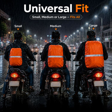 Pack of 5 Reflector Rain Protector Bag Cover Set For Rains (5RBC1)