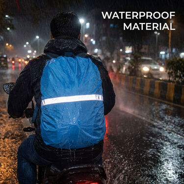 Pack of 5 Reflector Rain Protector Bag Cover Set For Rains (5RBC1)