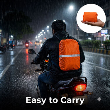 Pack of 5 Reflector Rain Protector Bag Cover Set For Rains (5RBC1)