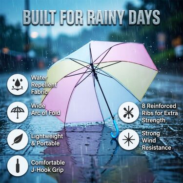 Pack of 4 Rainbow Colored Umbrella (4U1)