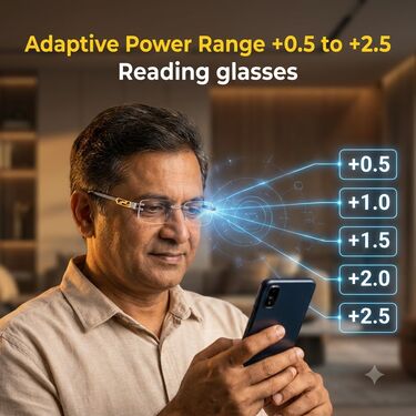 Rimless Adaptive Power Reading Glasses Buy 1 Get 1 Free (2ORG43)