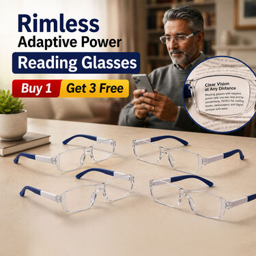 Rimless Adaptive Power Reading Glasses Buy 1 Get 3 Free (4ORG46)