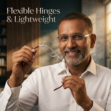 Rimless Adaptive Power Reading Glasses Buy 1 Get 3 Free (4ORG45)