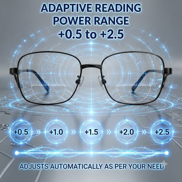 Metal Frame Bifocal Adaptive Power Reading Glasses Buy 1 Get 1 Free (2BORGM5)