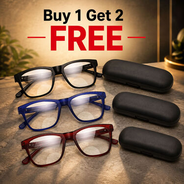 Full Frame Bifocal Adaptive Power Reading Glasses Buy 1 Get 2 Free (3BORG39)