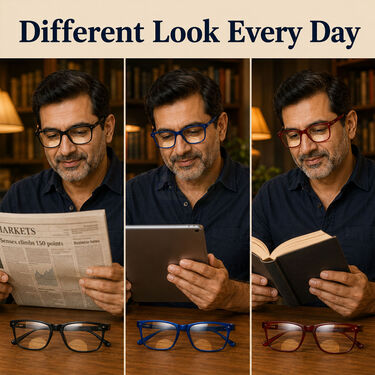 Full Frame Bifocal Adaptive Power Reading Glasses Buy 1 Get 2 Free (3BORG39)