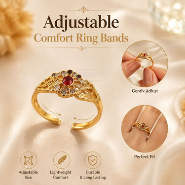 25 Pcs Golden Designer Ladies Ring (WJ17)