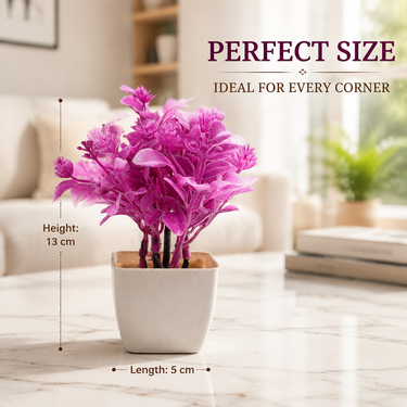 6 Decorative Artificial Flower Plant With Pot (DRFP4)