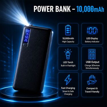 Power Bank With USB Light & USB Fan (PB44)