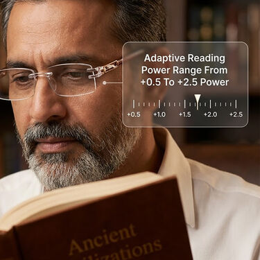 Rimless Adaptive Power Reading Glasses (ORG40)