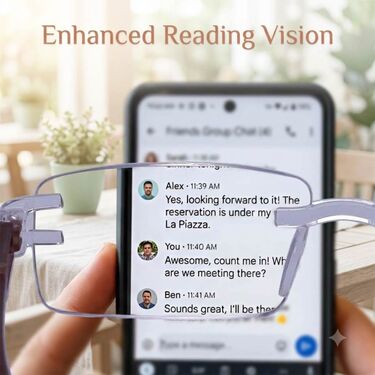 Rimless Adaptive Power Reading Glasses Buy 1 Get 3 Free (4ORG40)