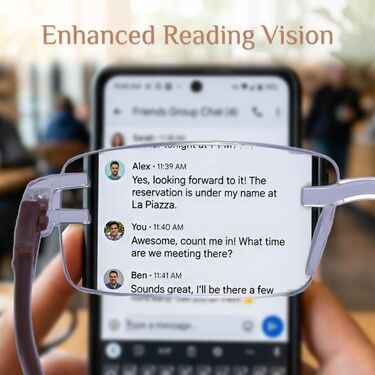 Rimless Adaptive Power Reading Glasses Buy 1 Get 4 Free (5ORG40)
