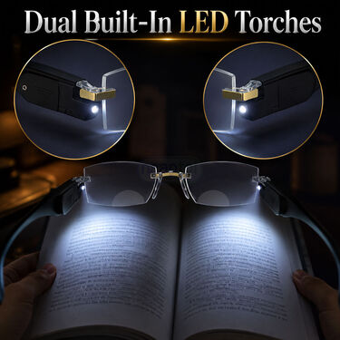 Bifocal Adaptive Power Reading Glasses With LED Lights (BORG42)