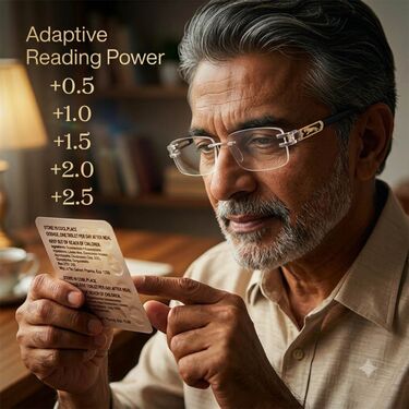 Rimless Adaptive Power Reading Glasses (ORG41)