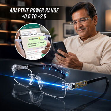 Rimless Adaptive Power Reading Glasses Buy 1 Get 1 Free (2ORG41)