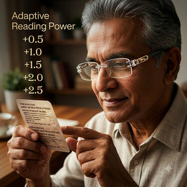 Rimless Adaptive Power Reading Glasses Buy 1 Get 2 Free (3ORG41)