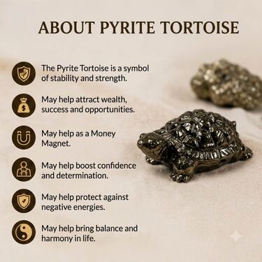 Premium Pyrite Tortoise With Selenite Energy Bowl (SJPT20)