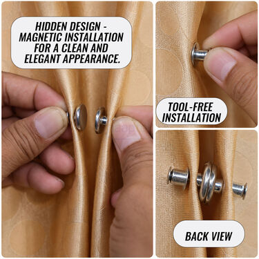 10 Pairs Magnetic Curtain Clips For Privacy and Light (HT200)