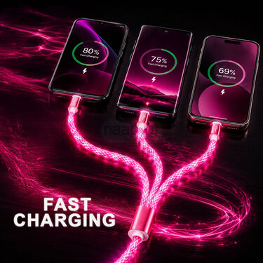 3-In-1 Fast Charging Glowing Cable (CDC37)