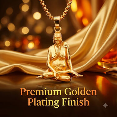 Shree Swami Samarth Pendant With Golden Chain (SJPN22)
