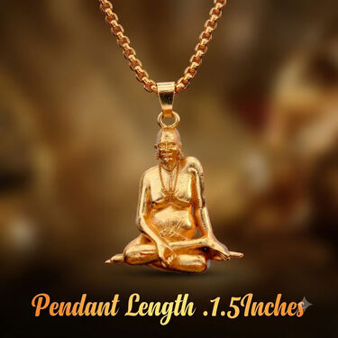 Shree Swami Samarth Pendant With Golden Chain (SJPN22)