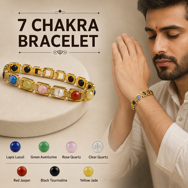 7 Chakra Bracelet With Zodiac Raashi Ring (SJBR21)